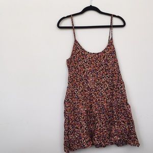 Floral Tank Style Dress with Open Back